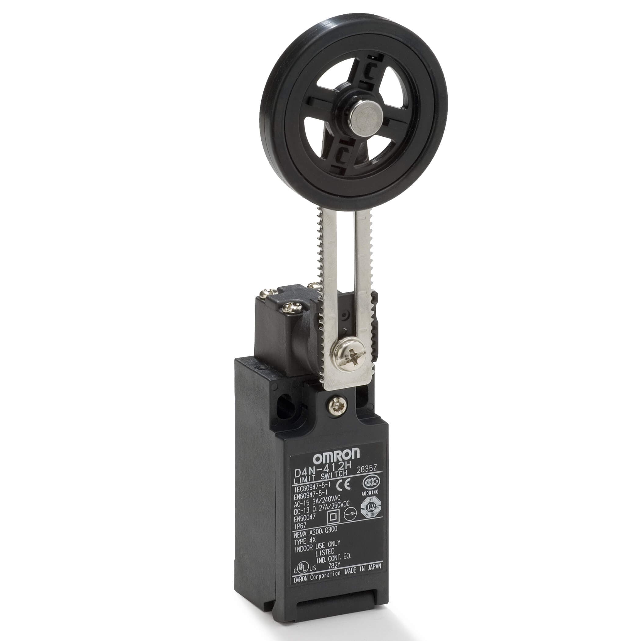Interruptor de posición de seguridad con palanca de rodillo D4N - código D4N112H - Omron